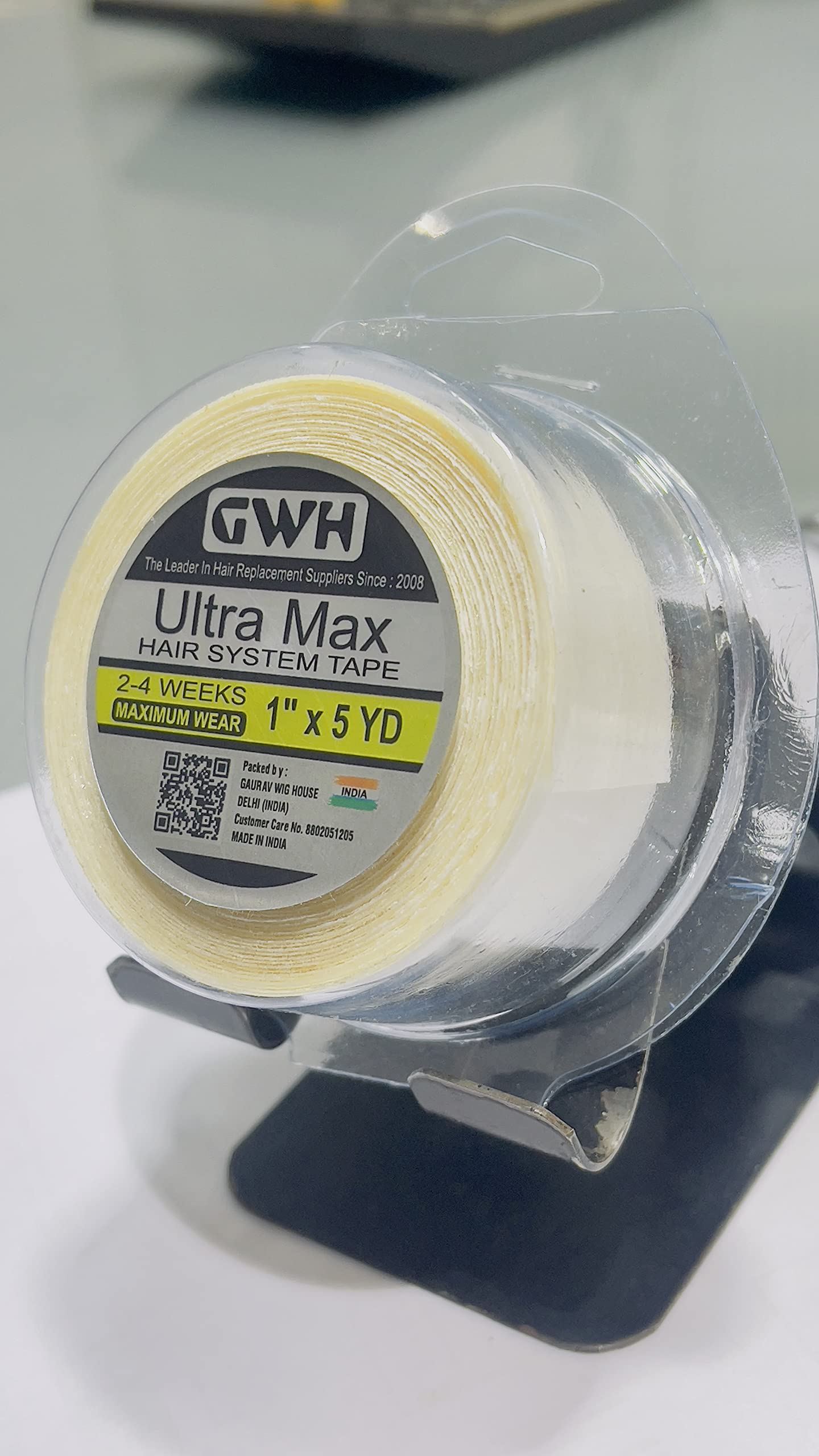 GWH Ultra Max Hair System Tape - Strong Hold Human Hair Wig Tape Lasts 2-4 Weeks (1
