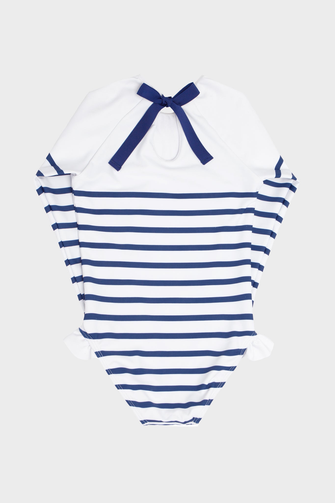 Breton Stripe Rashguard One Piece Swimsuit - UPF 50+ Sun Protection for Women & Girls - Perfect for Surfing, Swimming & Beach Activities