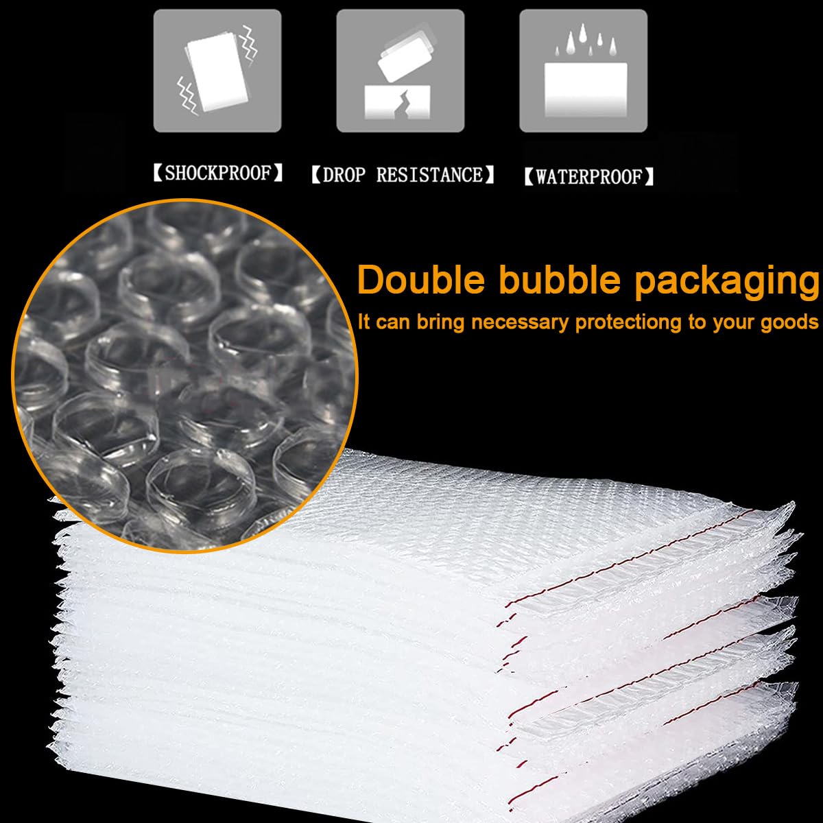 30 Pack 8x10 Inch Double Walled Bubble Wrap Bags - Thick Clear Self Seal Bubble Pouches for Secure Packing, Shipping, Moving & Storage | Perfect for Fragile Items, Electronics & Gift Wrapping