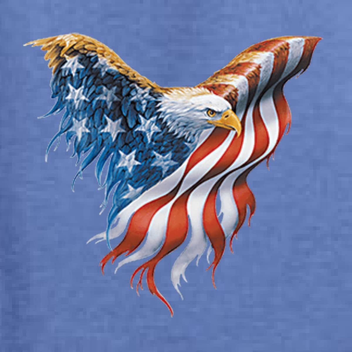 American Flag Eagle USA Patriotic Graphic T-Shirt for Men - Comfortable Cotton Tee for 4th of July, Veterans Day & Patriotic Events