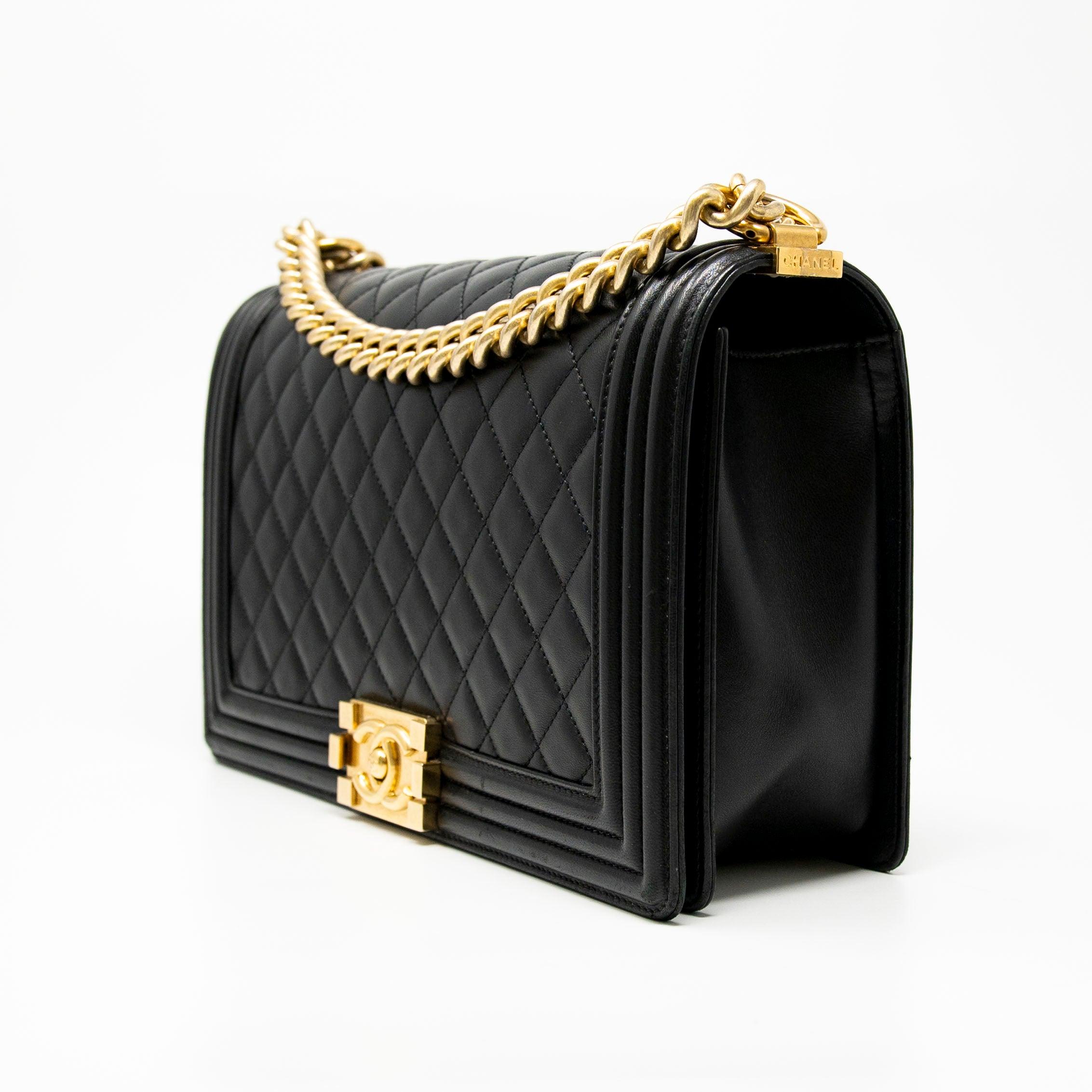 Chanel Black Large Boy Bag - Luxury Designer Handbag for Women | Perfect for Evening Parties, Work & Special Occasions