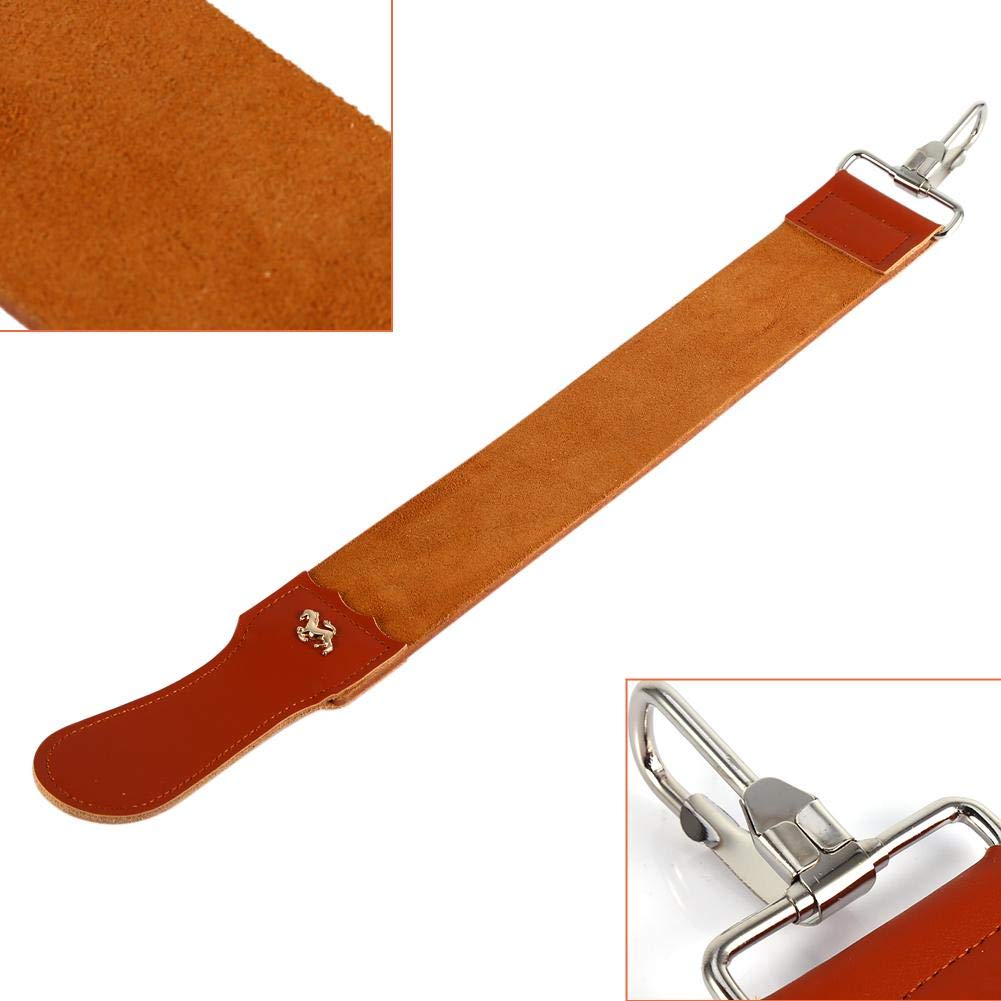 Premium Double-Sided Leather Shaving Strop for Straight Razors & Knives - Professional Barber Sharpening Belt for Razor & Folding Knife Maintenance - Perfect for Home Barbering, Grooming Kits & Knife Sharpening Stations
