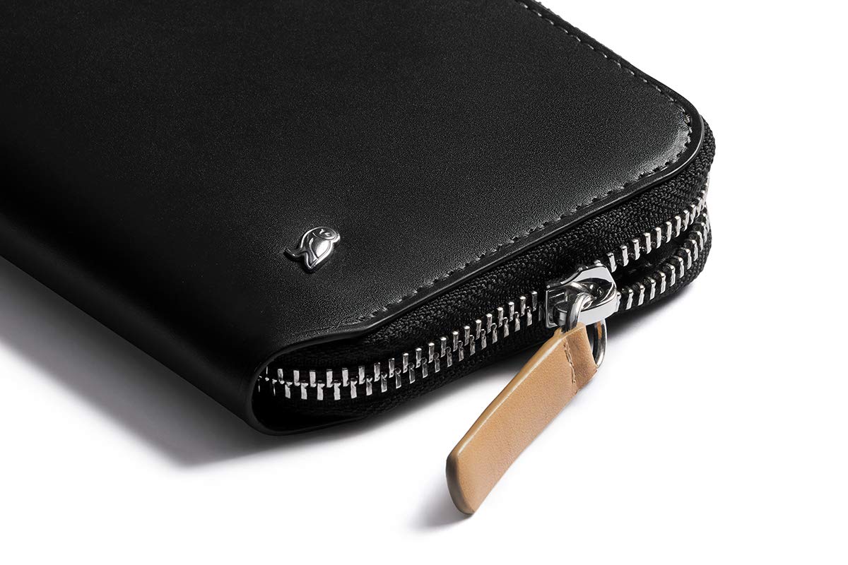 Bellroy Folio Premium Leather Wallet with Zipper Closure - Slim RFID Blocking Bifold Wallet for Men & Women, Perfect for Travel, Business & Everyday Use