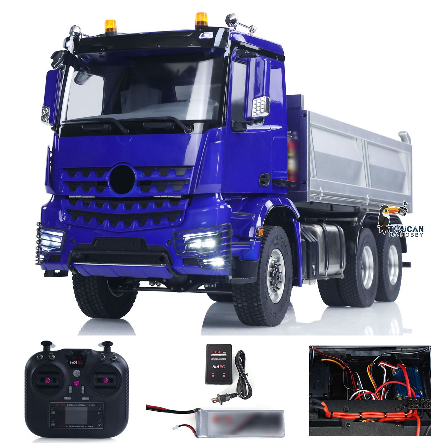 1/14 Scale RC Hydraulic Tipper Dump Truck - 6X6 Metal Chassis Construction Vehicle with Light & Sound (2025T Model) | Fast Free Shipping | Perfect for Construction Site Play & RC Hobby Enthusiasts