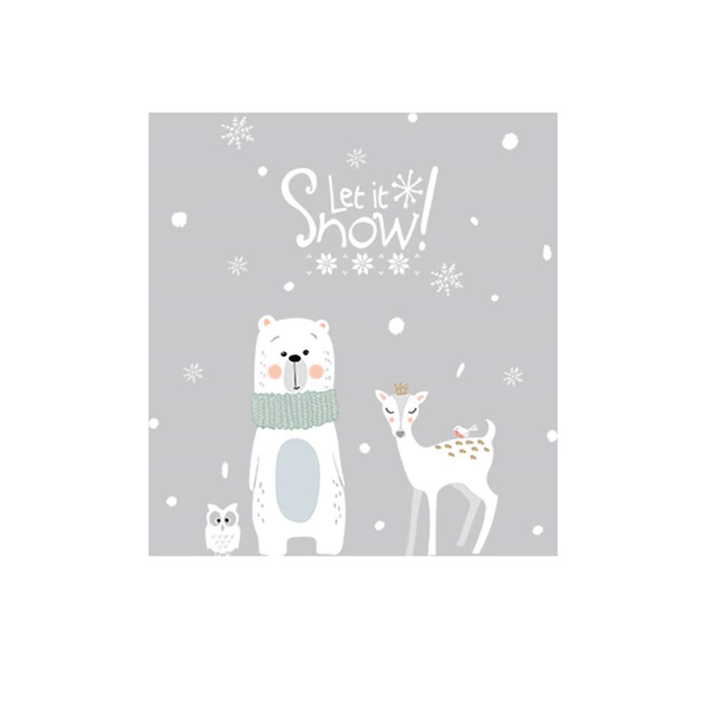 DFDGBD Merry Christmas Wall Decal Sticker - Removable Holiday Home Decor for Bedroom, Living Room & Teen Girl Room - White Self-Adhesive Vinyl Mural (One Size) - Perfect for Christmas Party Decorations & Festive Room Makeover