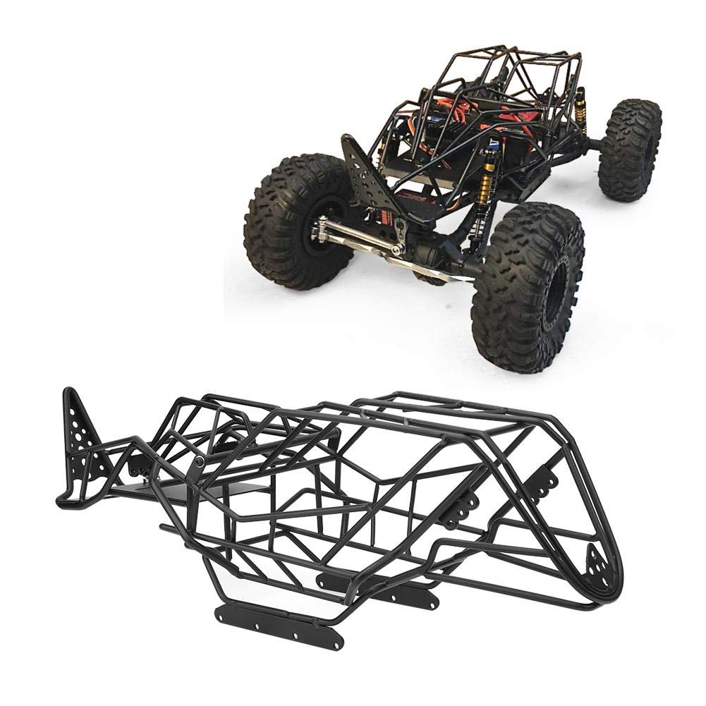 Dilwe 1/10 Scale RC Car Roll Cage Frame - Metal Chassis Cover for Axial Wraith | Durable Black RC Accessory for Off-Road Crawling & Rock Racing