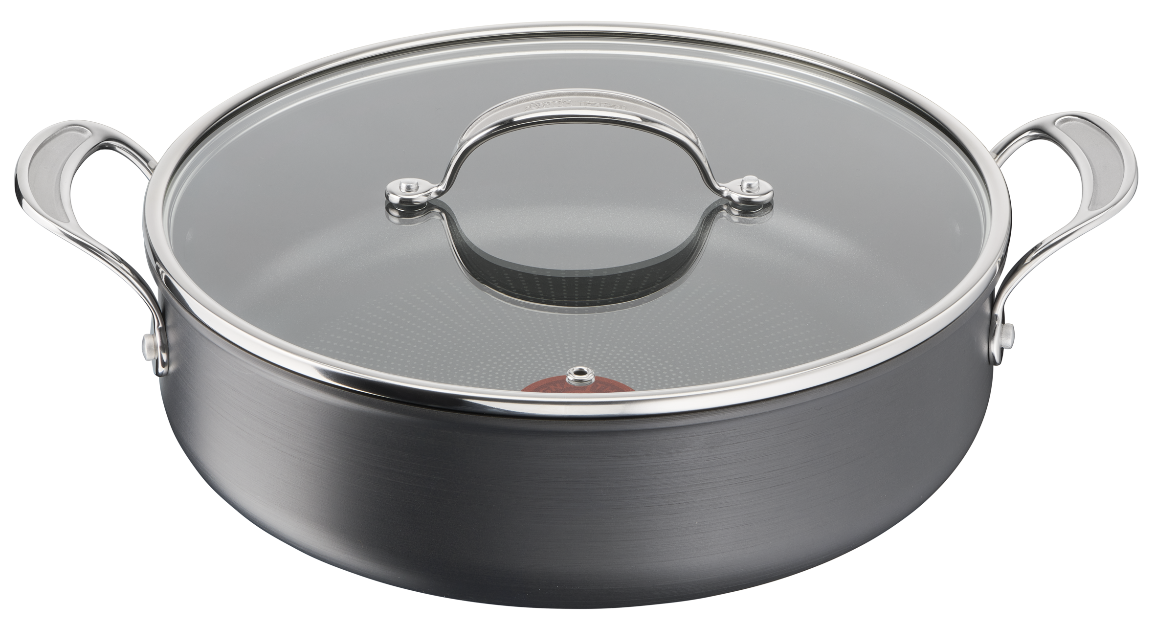 Jamie Oliver by Tefal 30cm Non-Stick Induction Hard Anodised All-in-One Pan with Lid - Perfect for Sautéing, Frying & Slow Cooking at Home