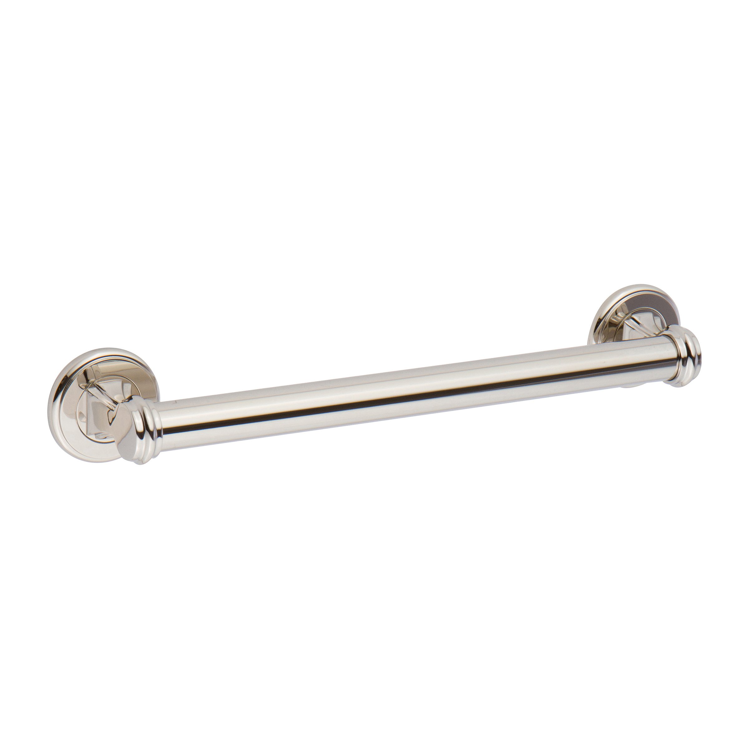 24-Inch Solid Brass Bathroom Safety Grab Bar - Polished Nickel Shower Handle for Seniors & Elderly - Non-Slip Bathtub Support for Fall Prevention - Ideal for Bathroom, Shower & Wet Areas