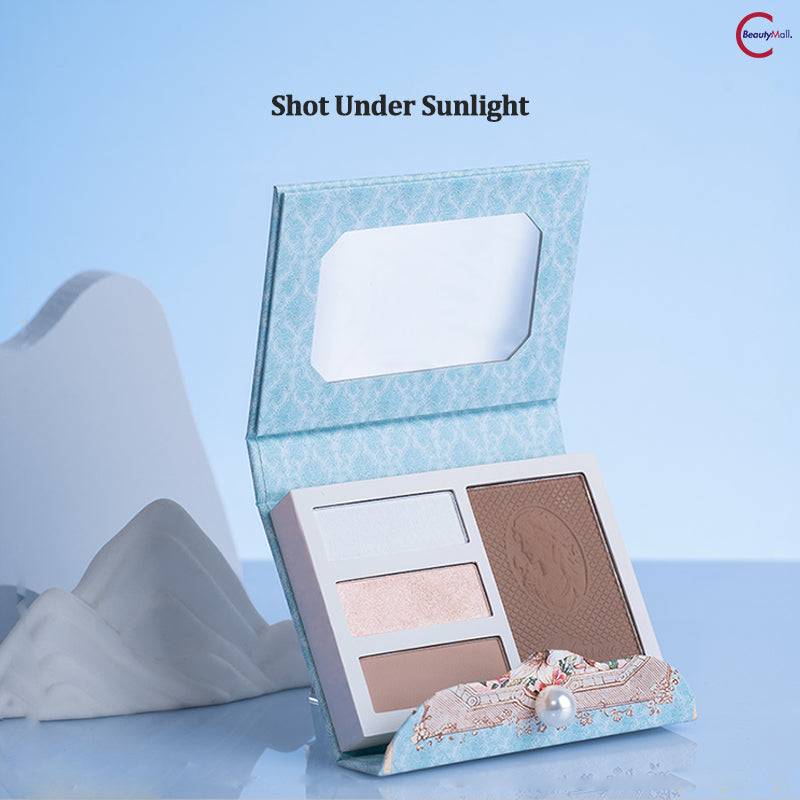 Colorrose 4-in-1 Matte Highlighter & Contour Palette Kit - Face Sculpting, Bronzing, Blush & Setting Powder for Flawless Makeup | Perfect for Daily Use, Professional Makeup & Photography