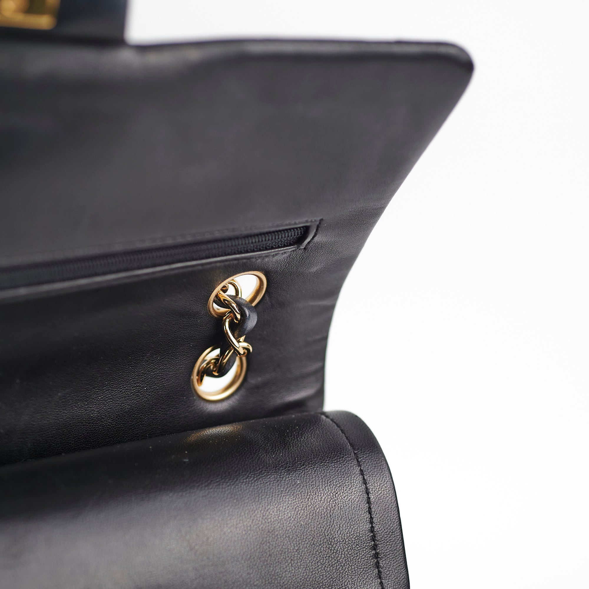 Chanel Classic Flap Bag Medium/Large Black Lambskin Leather Shoulder Bag - Perfect for Work, Date Night & Special Occasions
