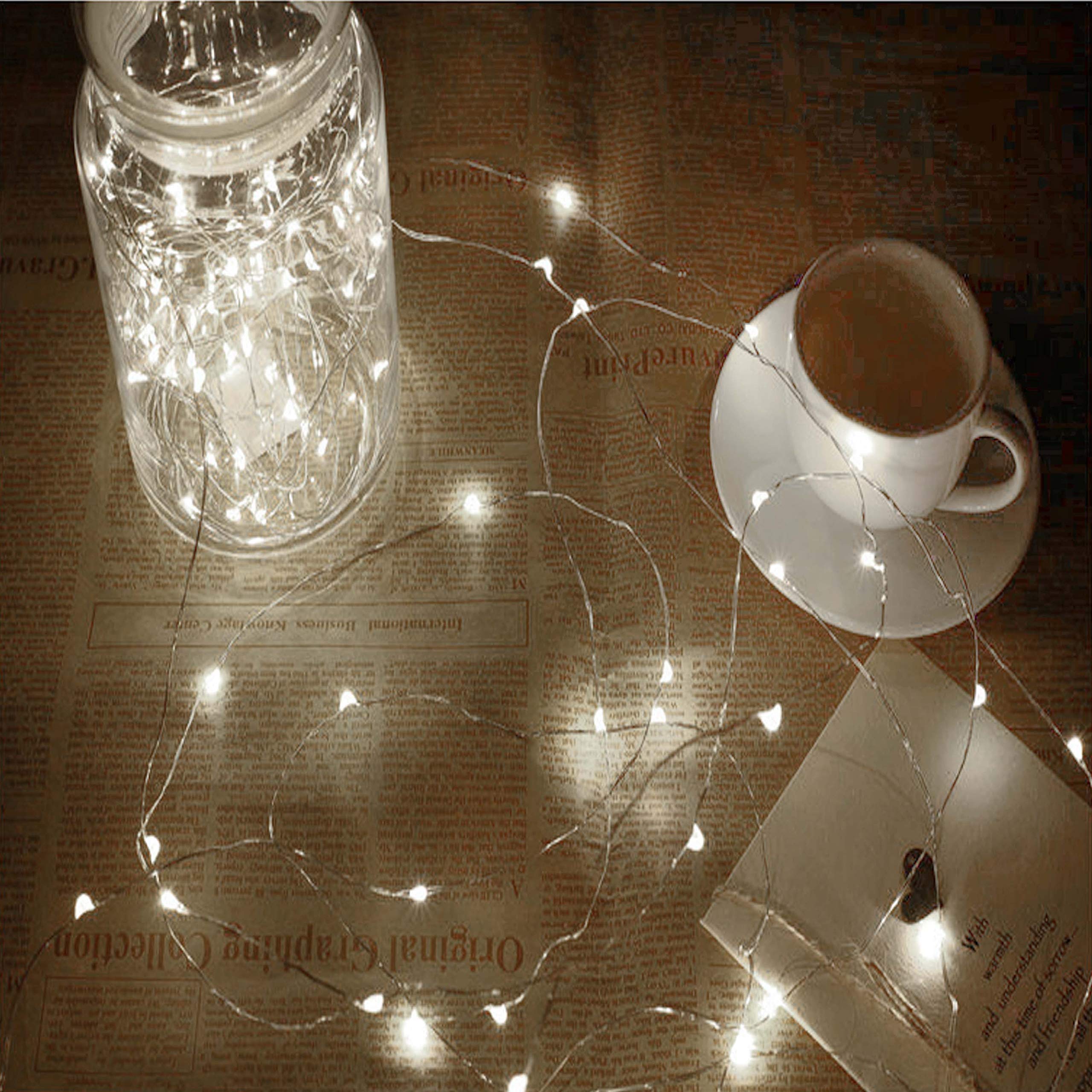 4 Pack 20ft 60 LED Fairy Lights Battery Operated - Remote Control & Timer, 8 Lighting Modes, Waterproof Copper Wire Starry String Lights for Bedroom, Wedding, Party, Festival Decor - Perfect for Indoor/Outdoor Christmas Tree, Garden, Patio, and Home Decoration
