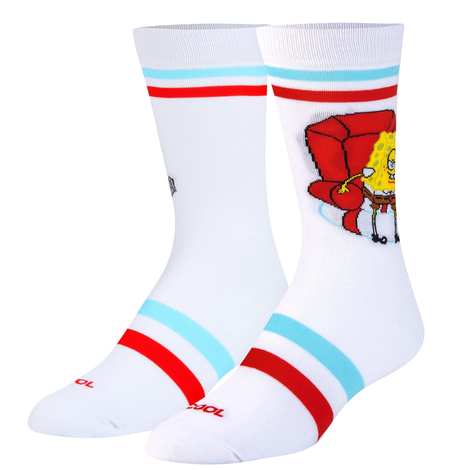 SpongeBob 'Imma Head Out' Funny Graphic Print Crew Socks for Men & Women - Large Size | Comfortable & Trendy Casual Wear for Everyday, Cosplay & Gifts