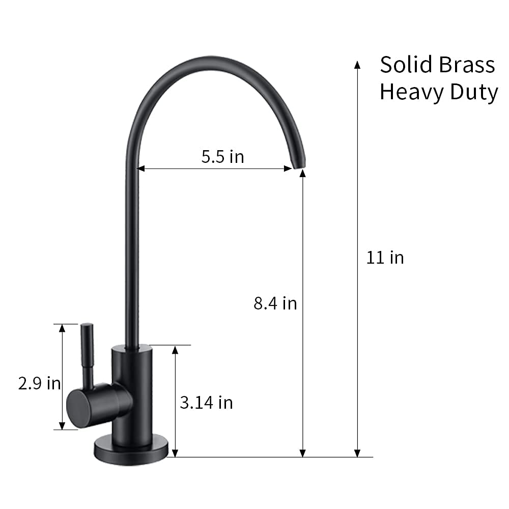 OWOFAN Matte Black Kitchen Sink Faucet with Pull Down Sprayer & RO Water Filter Faucet Bundle - Perfect for Modern Home Kitchen Renovation and Water Filtration System Upgrade