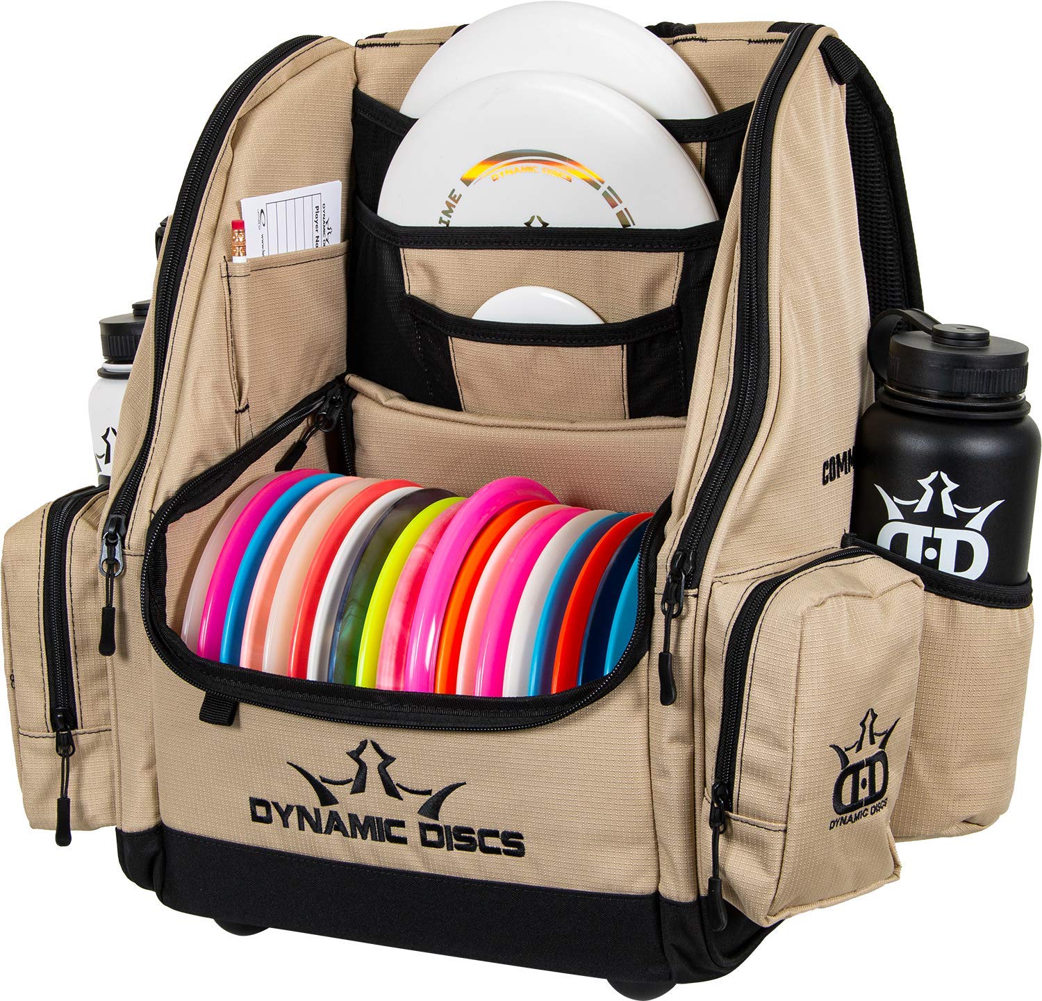 Dynamic Discs Commander Backpack - Premium 20 Disc Capacity Disc Golf Bag with 2 Deep Storage Pockets & Dual Water Bottle Holders | Perfect for Tournaments, Practice Rounds & Outdoor Disc Golf Adventures