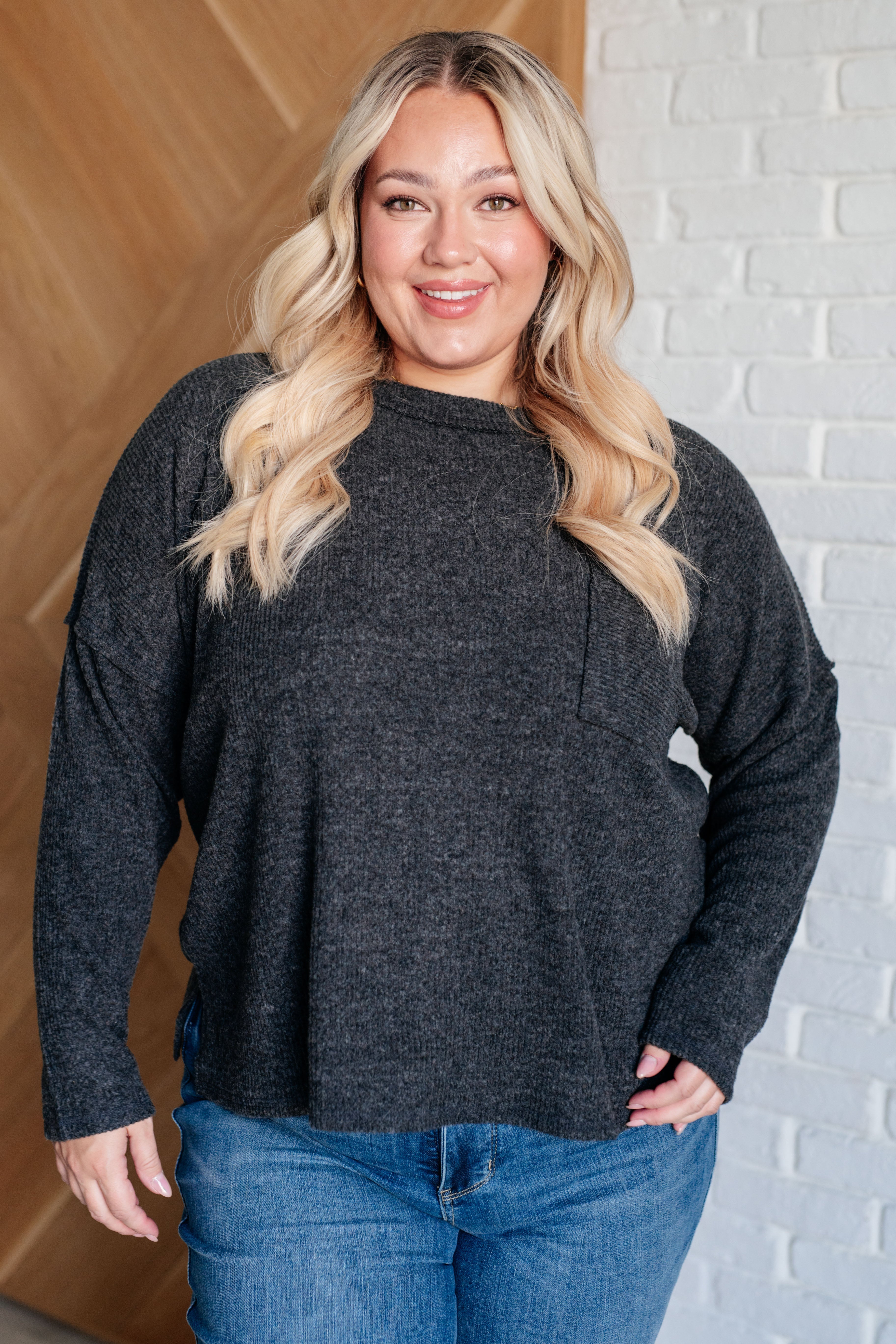 Casual Tuesday Ribbed Knit Sweater for Women - Soft Black Pullover Winter Sweater | Perfect for Office Wear, Weekend Outfits & Fall Layering