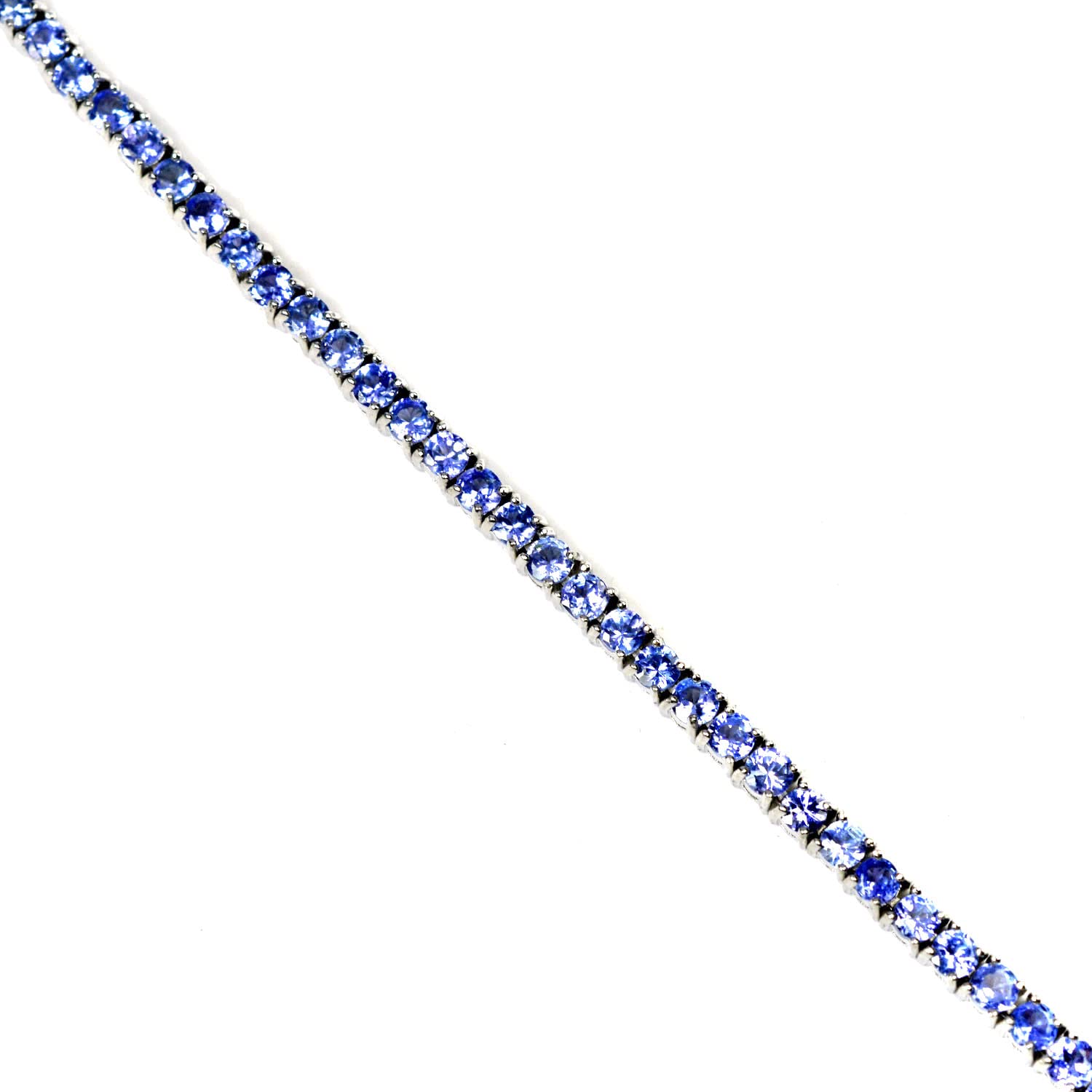 Natural 3mm Round Cut Blue Tanzanite Tennis Bracelet in 925 Sterling Silver - December Birthstone Jewelry, Wedding Proposal Gift for Her, Mother's Day Present for Mom - Perfect for Anniversaries, Bridal Showers & Special Occasions