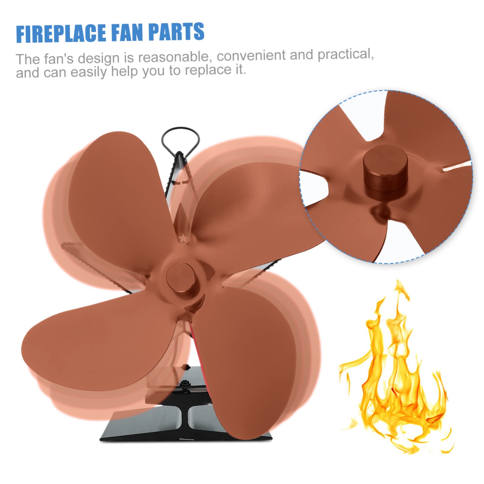 Ciieeo 3 Sets Oscillating Stove Heating Fan - Aluminum Cooktop Cooling Fan Accessories for Kitchen, Camping & Outdoor Cooking