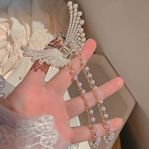 SHREYA-FASHION Stylish Butterfly Hair Clip for Women - Elegant Bridal Hairpin, Wedding & Party Hair Accessory, Hairstyle Decoration Brooch (Style-4) - Perfect for Bridal Looks, Prom, Date Night & Special Occasions