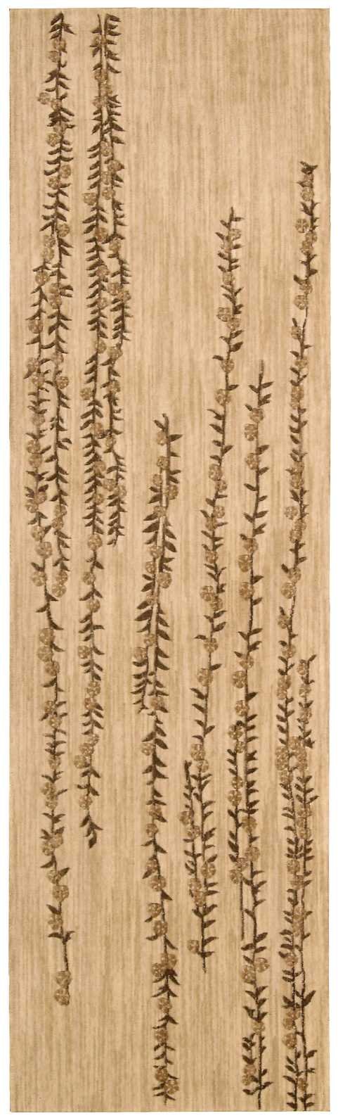 Nourison Radiant Impression Floral Beige 2' x 7' Area Rug - Easy Cleaning, Non-Shedding, Soft & Durable - Perfect for Bedroom, Living Room, Dining Room & Kitchen Decor (2x7) | Home Decor, Floor Covering, Cozy Interior Design