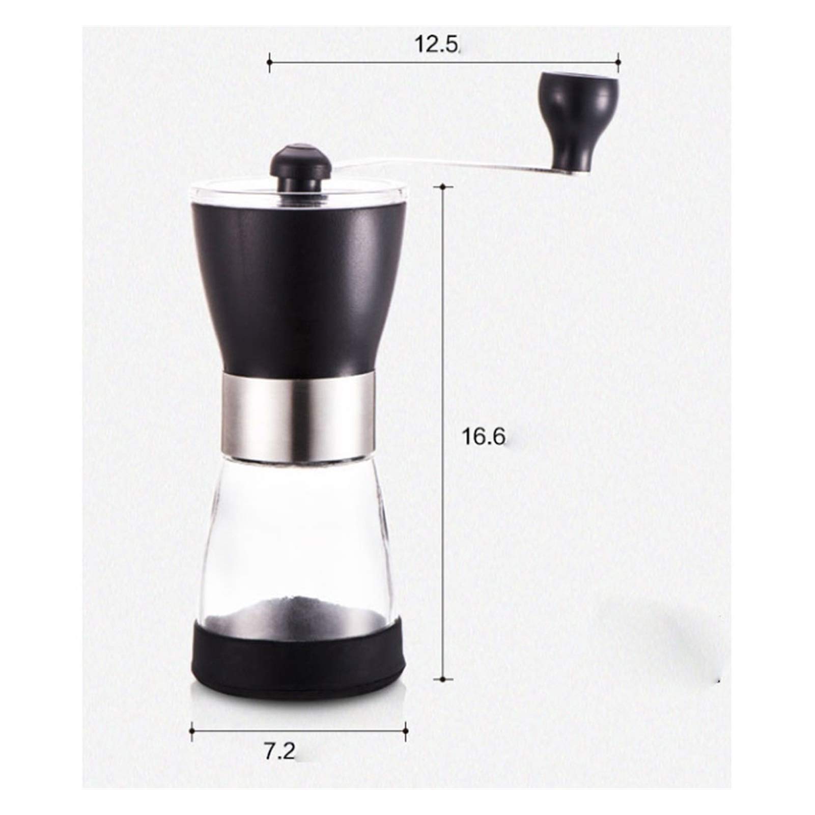 Premium Manual Coffee Grinder with Ceramic Burr - Adjustable Coarseness, Portable Stainless Steel Hand Crank Mill for Espresso, French Press & Cold Brew - Perfect for Travel, Camping & Home Use