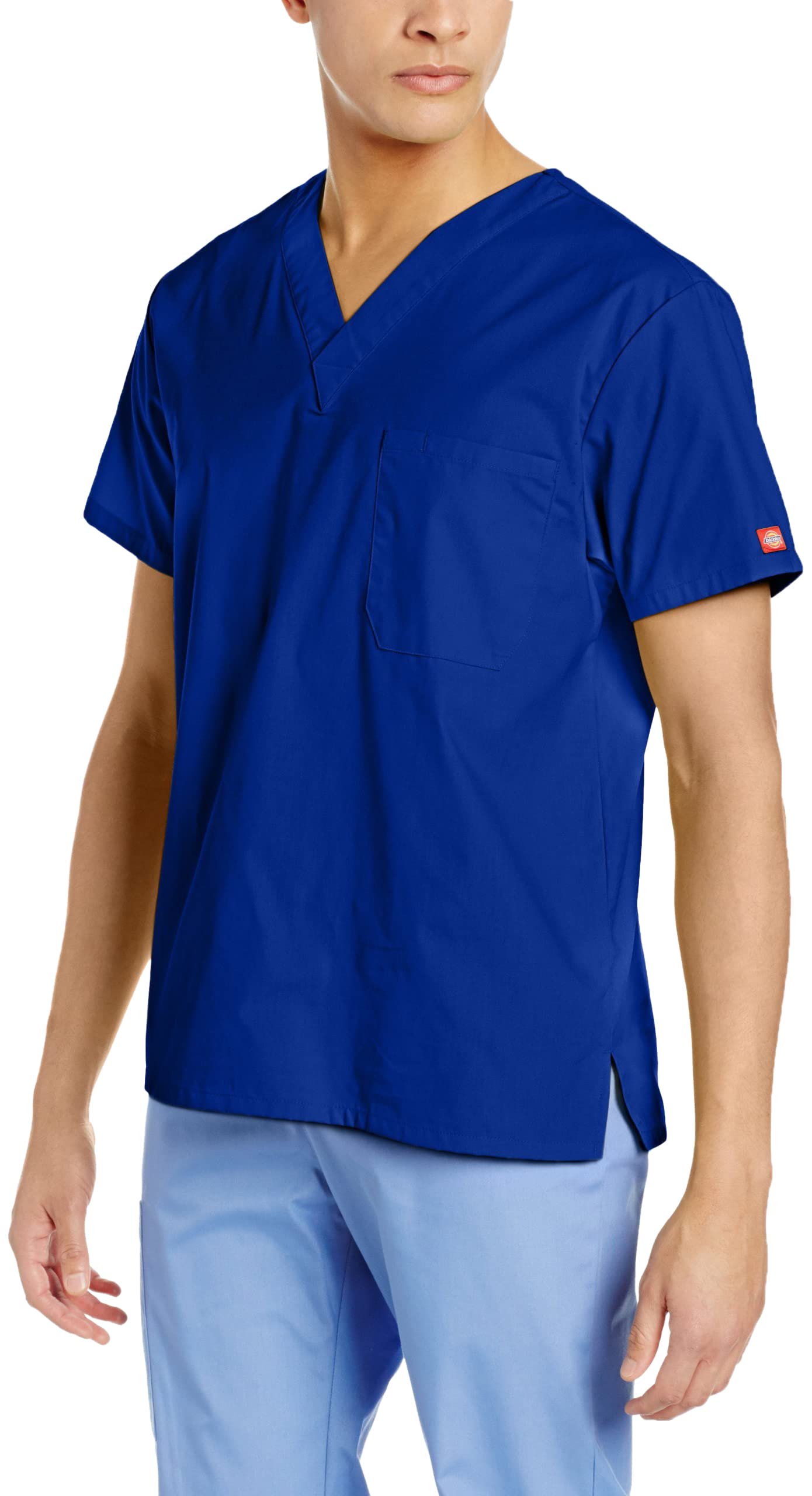 Dickies EDS Signature Scrubs for Women & Men - Soft Brushed Poplin Unisex V-Neck Top with Pocket (83706) | Comfortable Medical Uniform for Nurses, Doctors & Healthcare Professionals