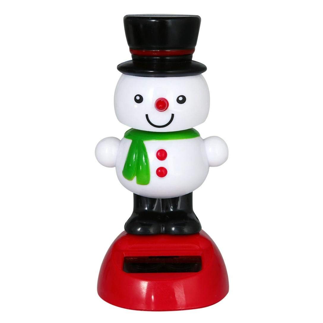 Solar Powered Dancing Christmas Bobble Head Toy - Animated Swinging Figure for Holiday Party Decorations, Home & Office Desk Decor - Perfect for Festive Celebrations & Gifts