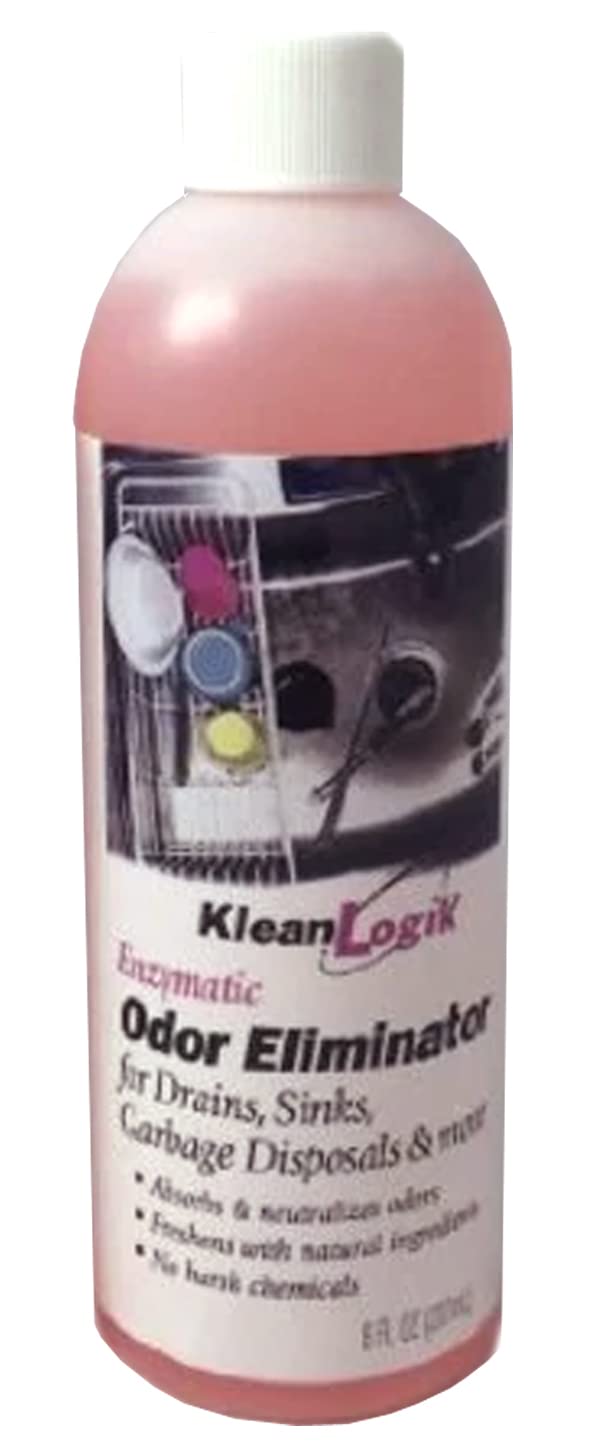 Kleanlogik Enzymatic Odor Eliminator & Drain Cleaner - 1 Pack for Kitchen, Toilet, Bathroom & Garbage | Safe & Effective Pipe Maintenance for Homes & Restaurants