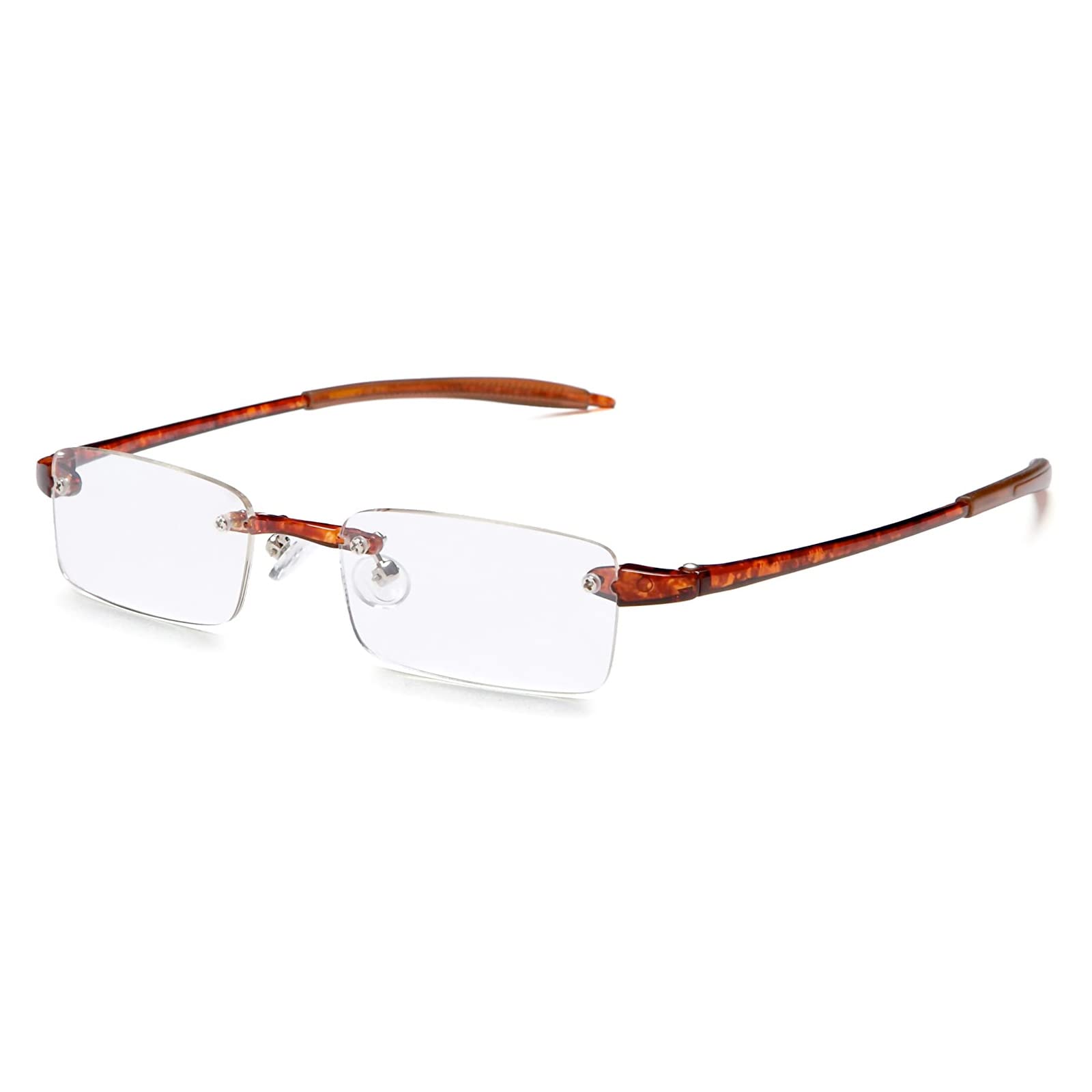 Lightweight Rimless Reading Glasses for Men and Women - VIS 1 Model - Comfortable Blue Light Blocking Glasses for Computer Work, Reading & Office Use