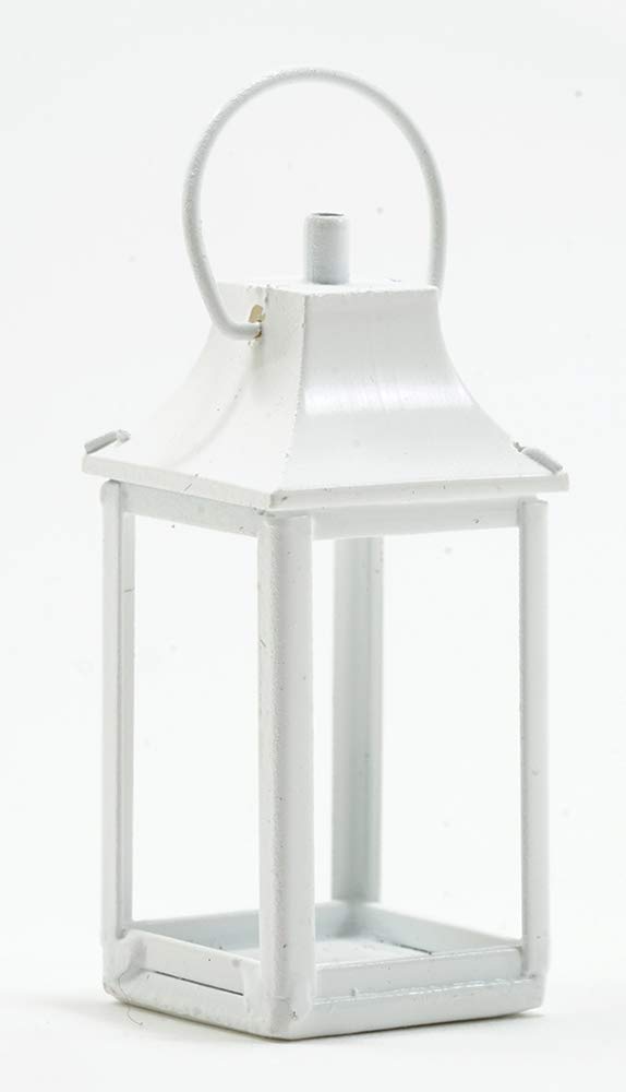 Mini White Lantern for Dollhouse - Non-Electric Decorative Lighting - Perfect for Miniature Displays, Fairy Gardens & DIY Crafts