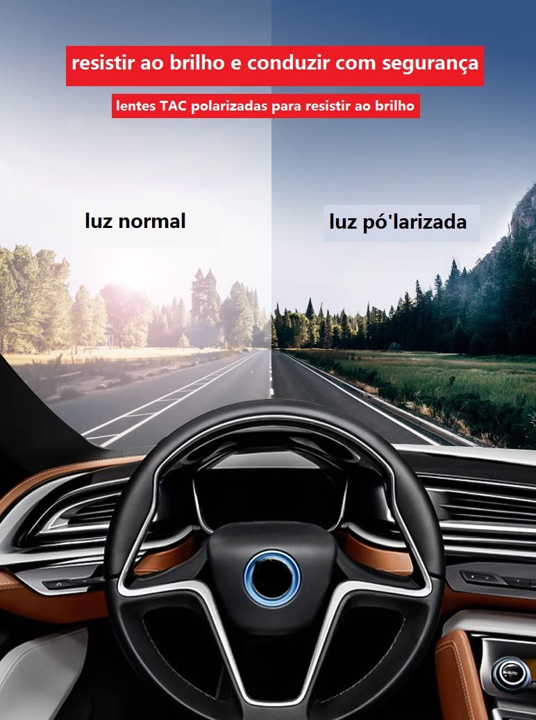 Men's Polarized Sunglasses - UV Protection & Anti-Blue Light for Driving & Outdoor