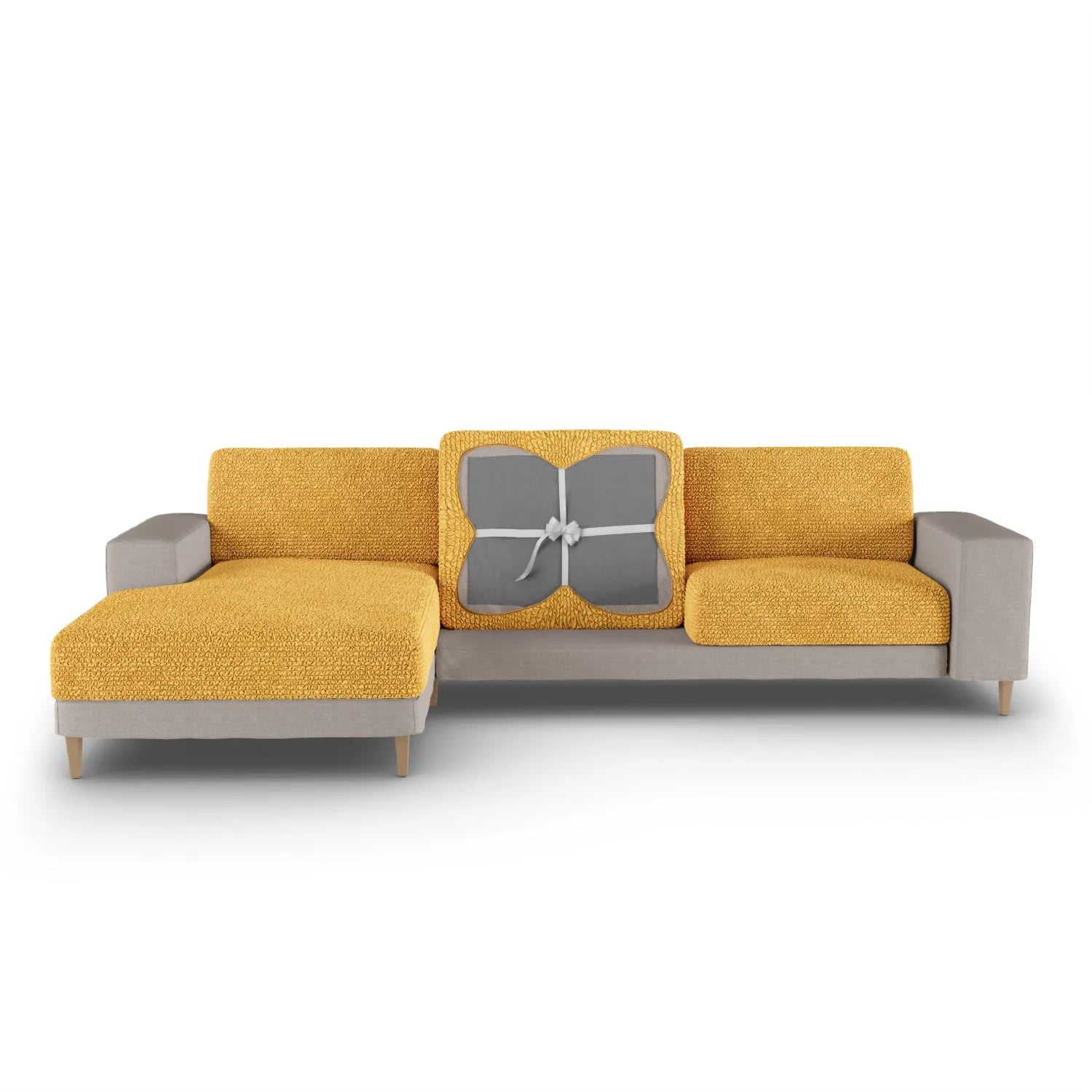 Premium Microfiber Chaise Lounge Seat Cushion Cover - Soft, Durable & Washable - Perfect for Living Room, Patio or Outdoor Furniture Protection