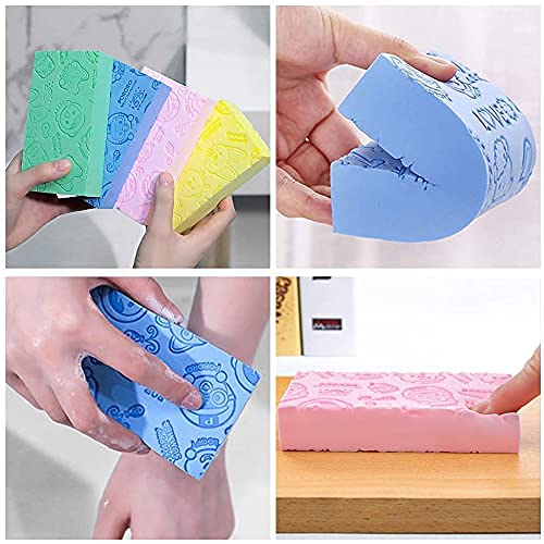 Welofy Exfoliating Bath & Shower Sponge Scrubber for Women & Men - Soft Body Scrubber with Gentle Exfoliation - Multicolor (1-Piece) | Perfect for Daily Skincare, Back Cleansing & Spa Relaxation