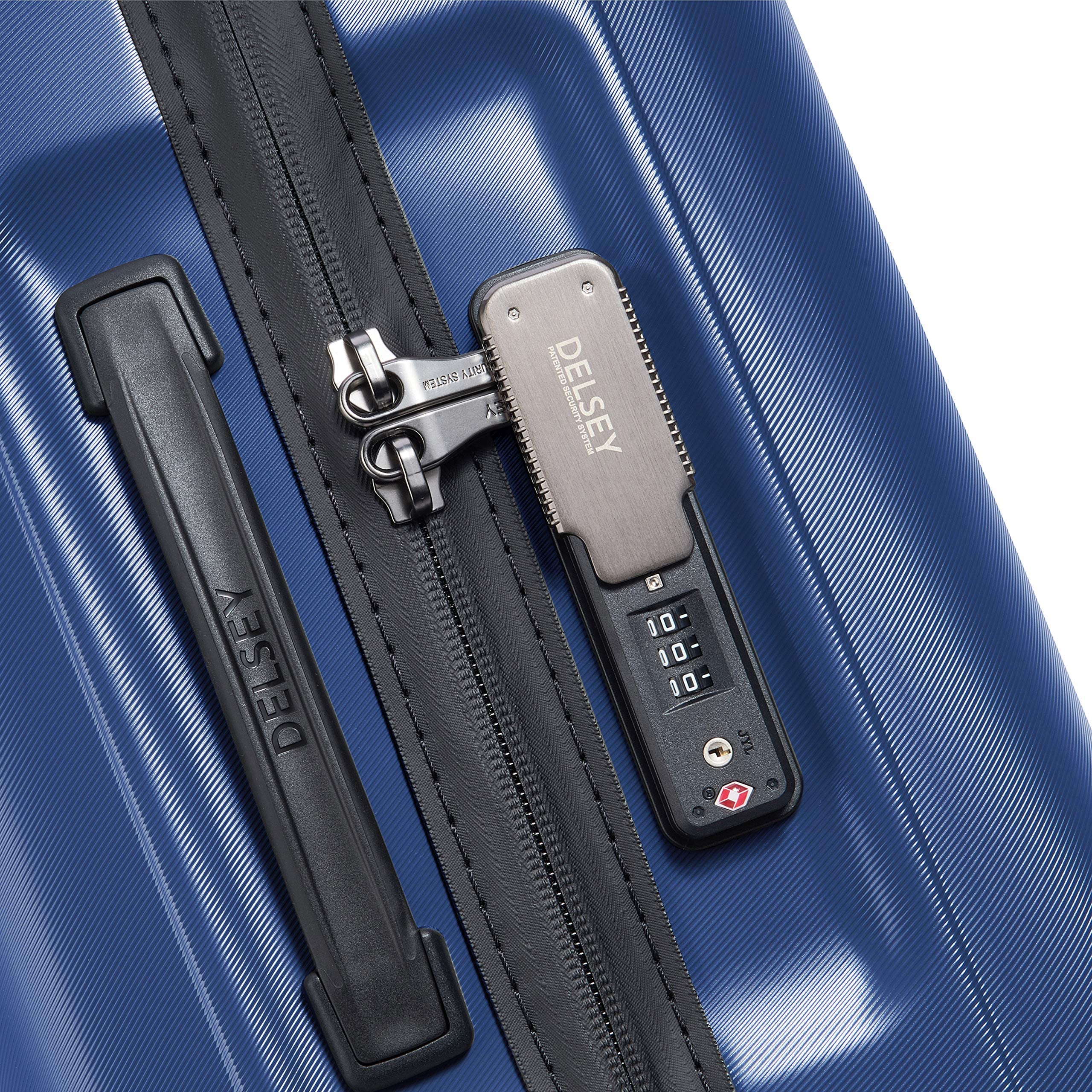 Delsey Paris Cactus Hardside Spinner Wheel Carry-On Luggage 19 Inch - Lightweight Durable Suitcase for Air Travel, Weekend Trips & Business (Navy Blue)