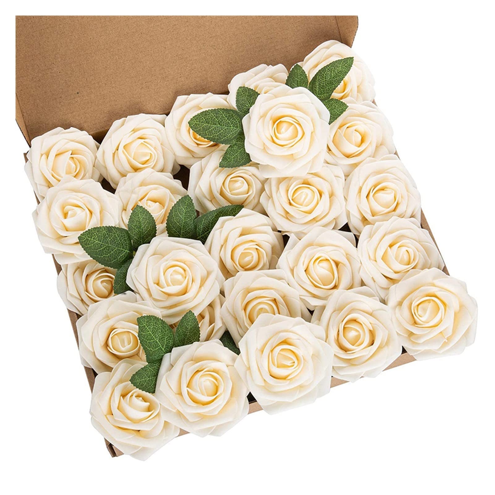 50pcs Artificial Foam Rose Flowers - Vintage Fake Roses for DIY Wedding Bouquets, Bridal Shower, Banquet & Party Decorations - Perfect for Centerpieces, Boutonnieres, Table Decor and Home Decore