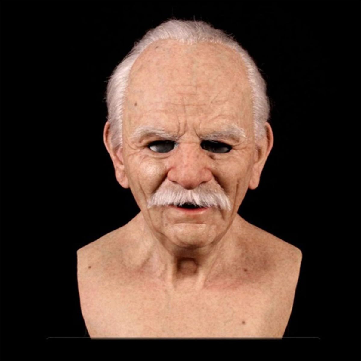 Realistic Old Man Halloween Mask - Scary Grandpa Face Mask for Cosplay, Haunted House & Horror Parties - Lifelike Latex Costume Accessory