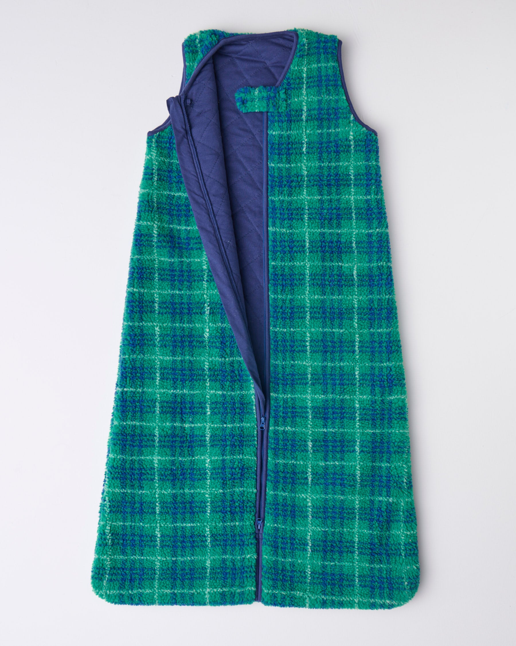 Cozy Wilderness Tartan Sherpa Sleeping Bag - Warm & Soft Flannel Lined for Camping, Hiking, Outdoor Adventures & Sleepovers