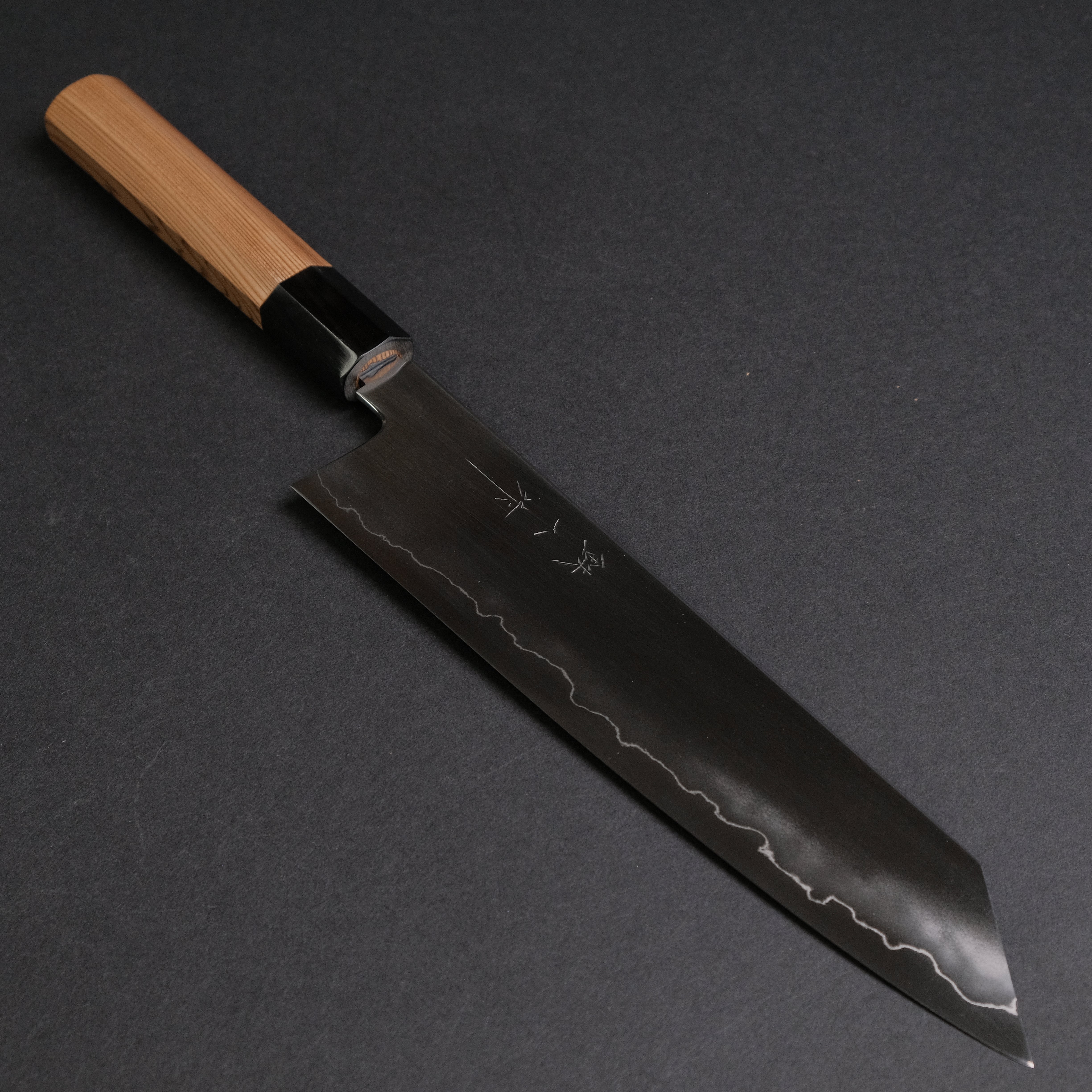 Tetsujin Silver #3 Ukiba Kiritsuke Gyuto 240mm Japanese Chef Knife with Yakusugi Cedar Handle - Perfect for Sushi, Sashimi & Precision Vegetable Cutting