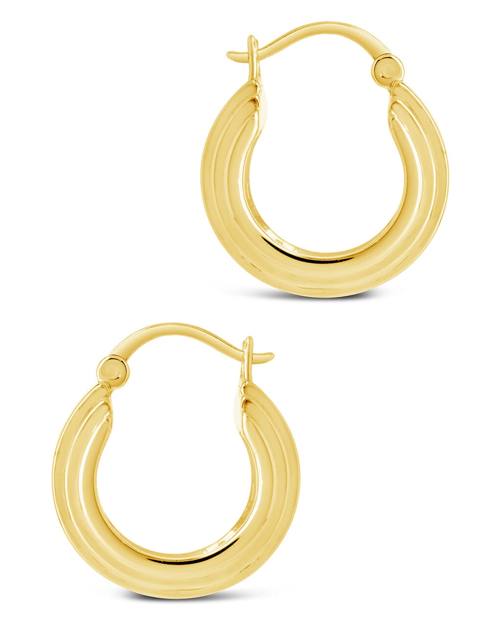 Yamile Polished Huggie Hoop Earrings for Women - 14K Gold Plated Small Hoop Earrings - Minimalist Everyday Jewelry for Work, Date Night & Gifting