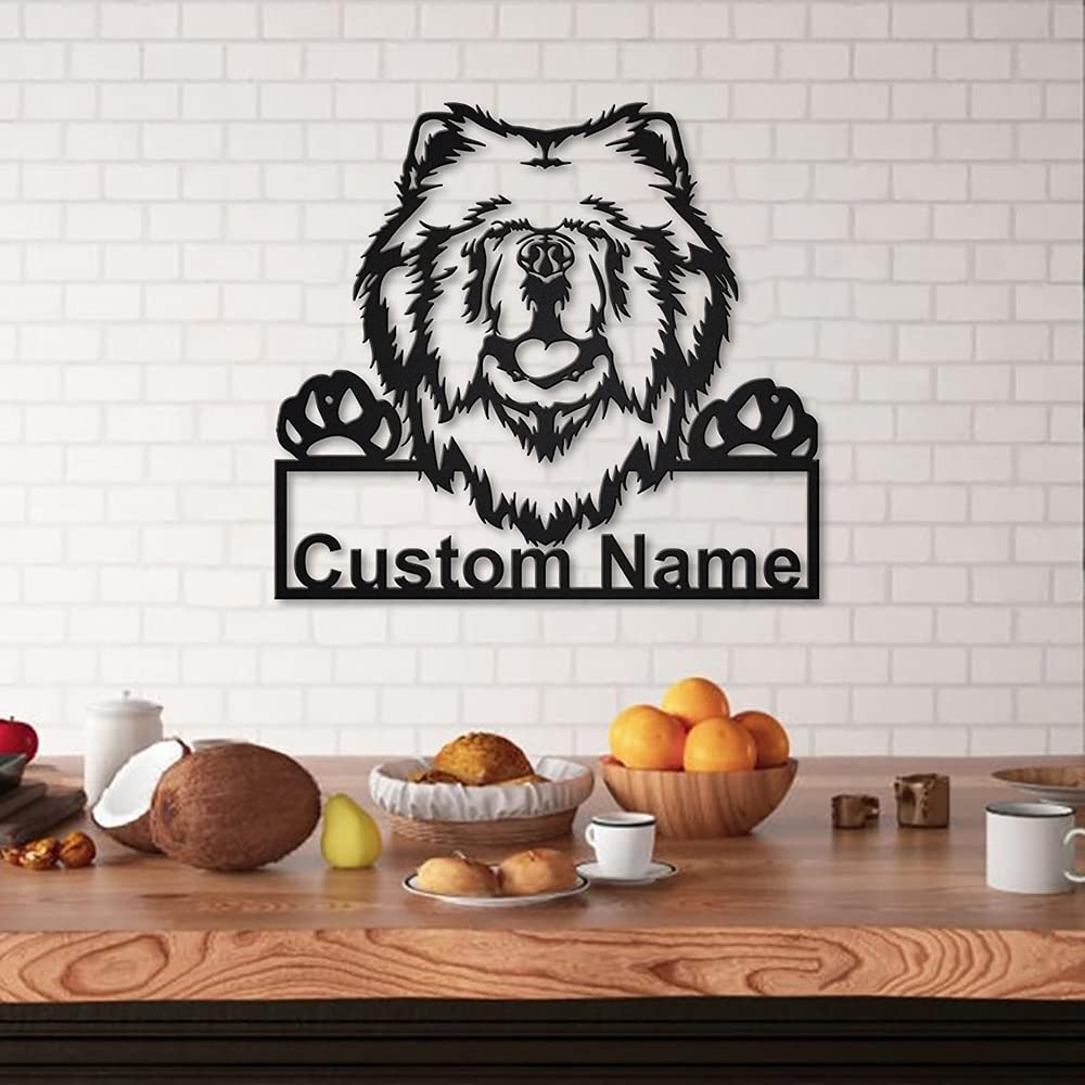 Custom Personalized Chow Chow Dog Metal Sign Art - Unique Pet Gift for Dog Lovers - Perfect for Home Decor, Birthday Present & Funny Animal Lover Gifts