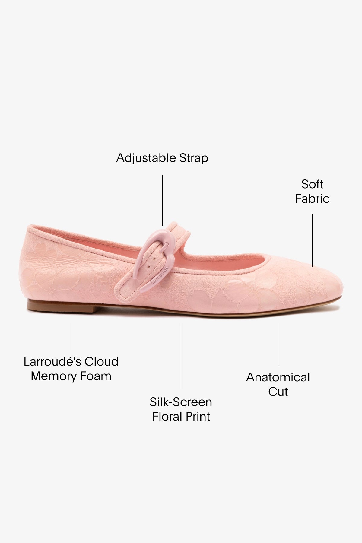 Verona Ballet Flat Shoes - Tulip Sakura Printed Suede for Women | Comfortable & Stylish Casual Flats for Work, Dating & Everyday Wear