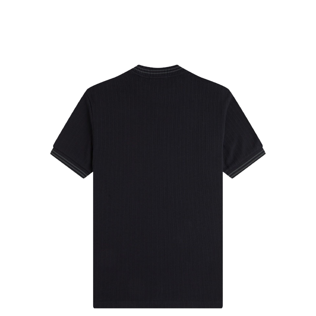 Ribbed Jersey T-Shirt for Men - Soft Stretch Black Tee - Casual & Comfortable Everyday Wear