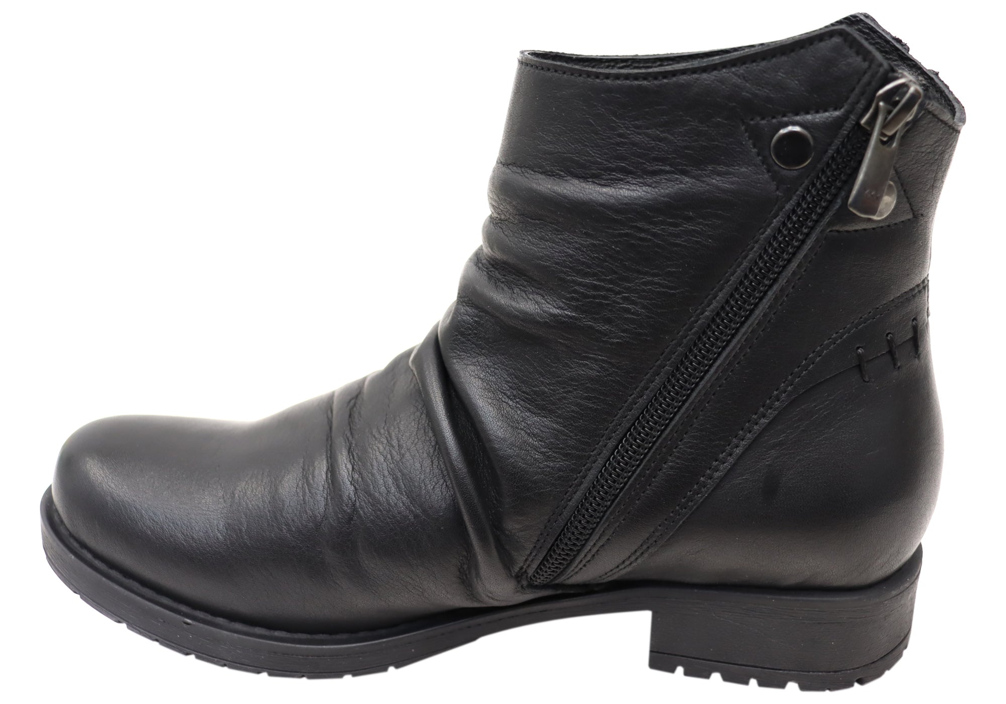 Orizonte Castle Women's Comfortable Leather Ankle Boots - Stylish European Design for Casual Wear, Office & Fall Fashion