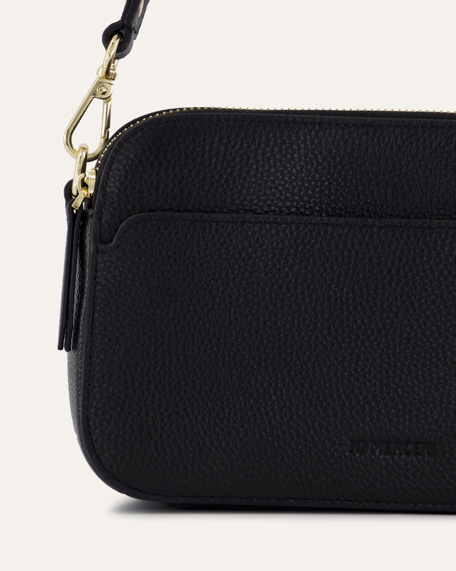 Phoebe Black Leather Crossbody Bag for Women - Stylish & Durable Everyday Purse for Work, Travel & Shopping