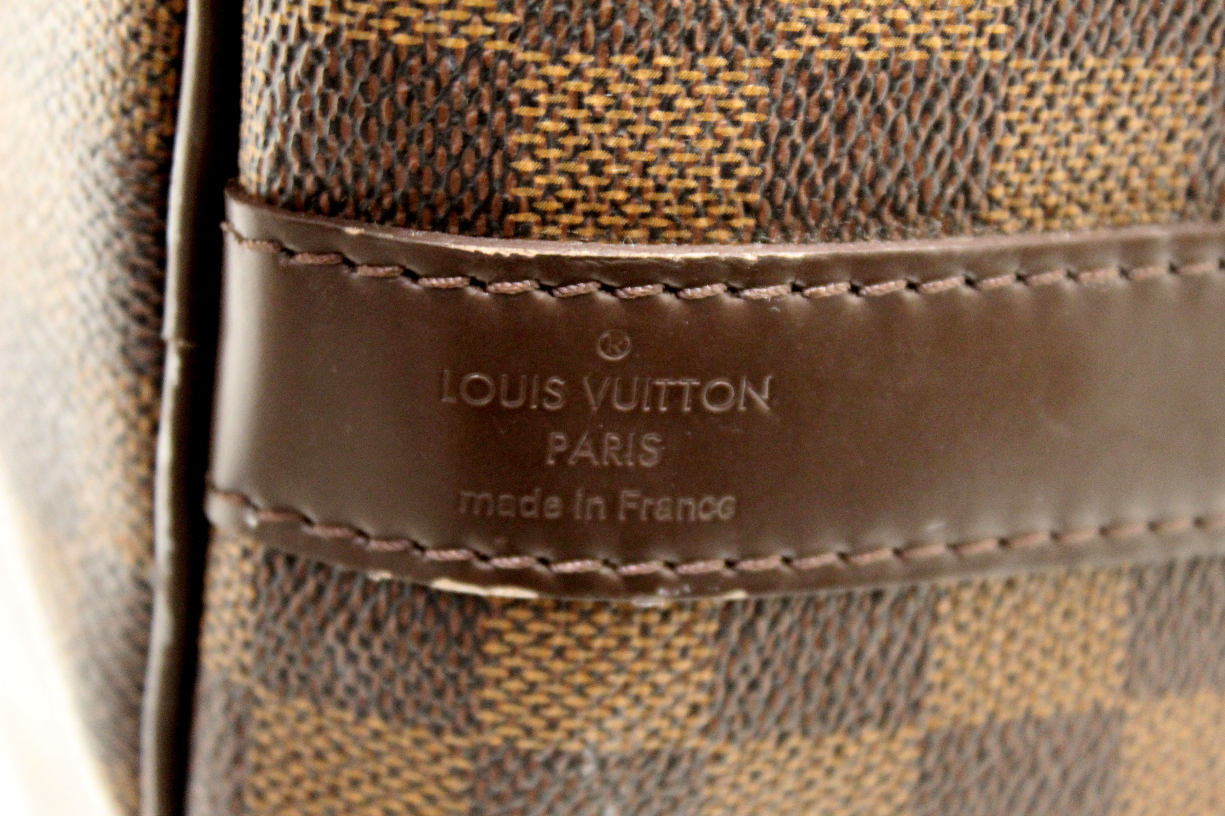 Authentic Louis Vuitton Damier Ebene Keepall Bandouliere 45 Travel Duffle Bag - Luxury Weekend Getaway & Business Travel Carry-On