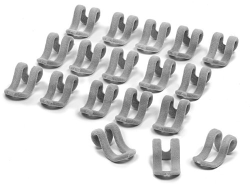 18-Pack Slim-Line Mini Cascading Closet Hangers - Space Saving Gray Hooks for Organizing Clothes, Jewelry & Accessories | Perfect for Small Closets, Dorm Rooms & RV Storage