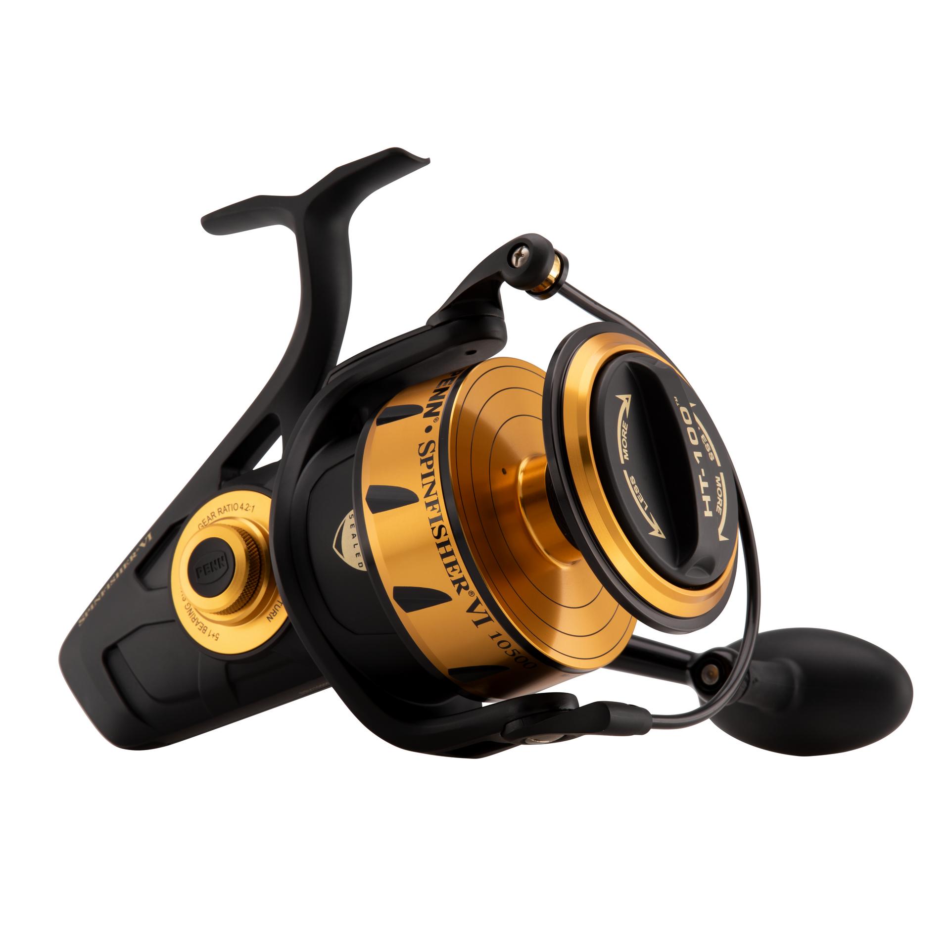 Penn Spinfisher VI Spinning Fishing Reel - Saltwater & Freshwater, 6+1 Shielded Bearings, HT-100 Drag System - Perfect for Surf Fishing, Pier Fishing & Offshore Angling