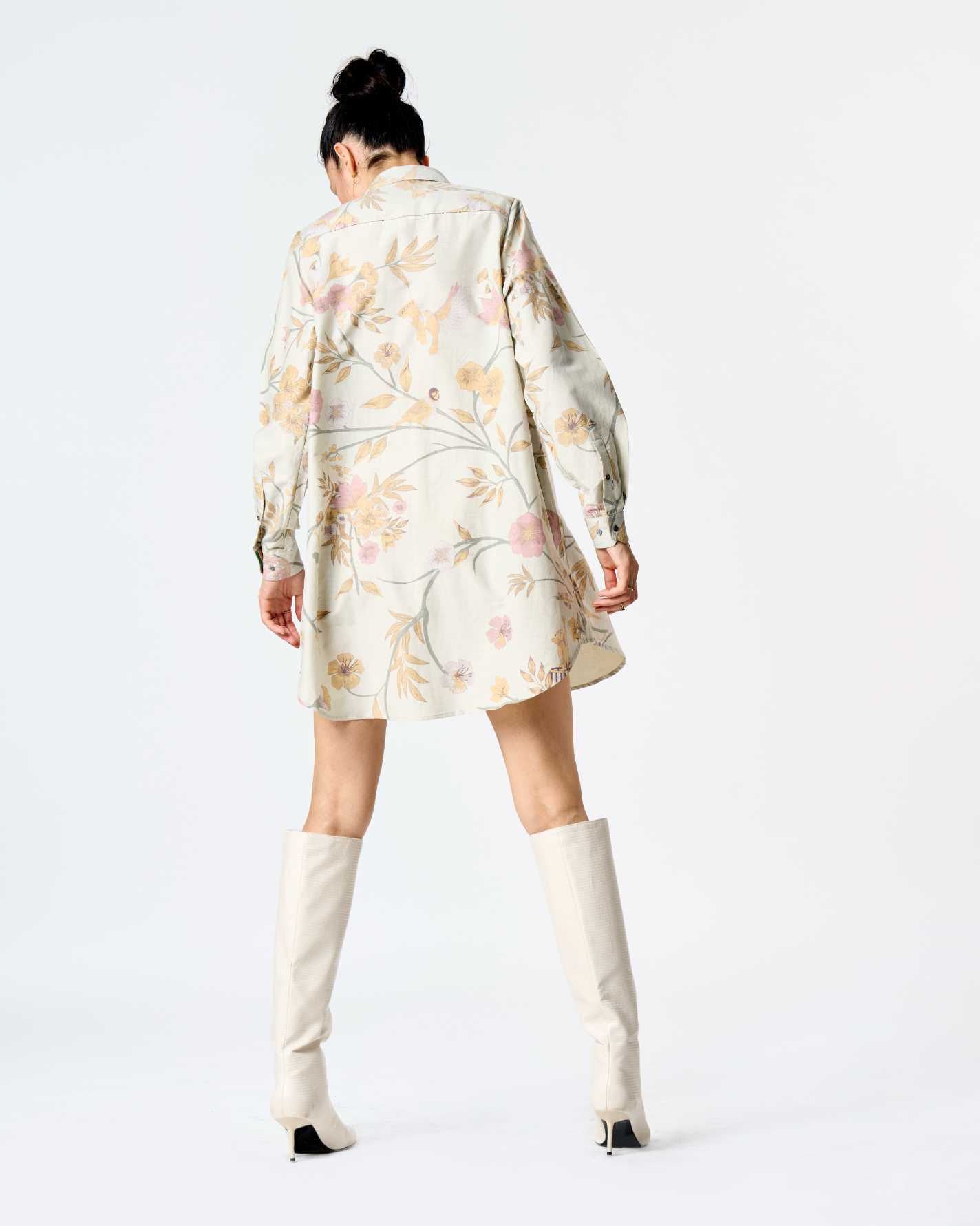Oversized Cotton Silk Shirt in Mint Green - Perfect for Casual Wear, Layering & Boho Outfits
