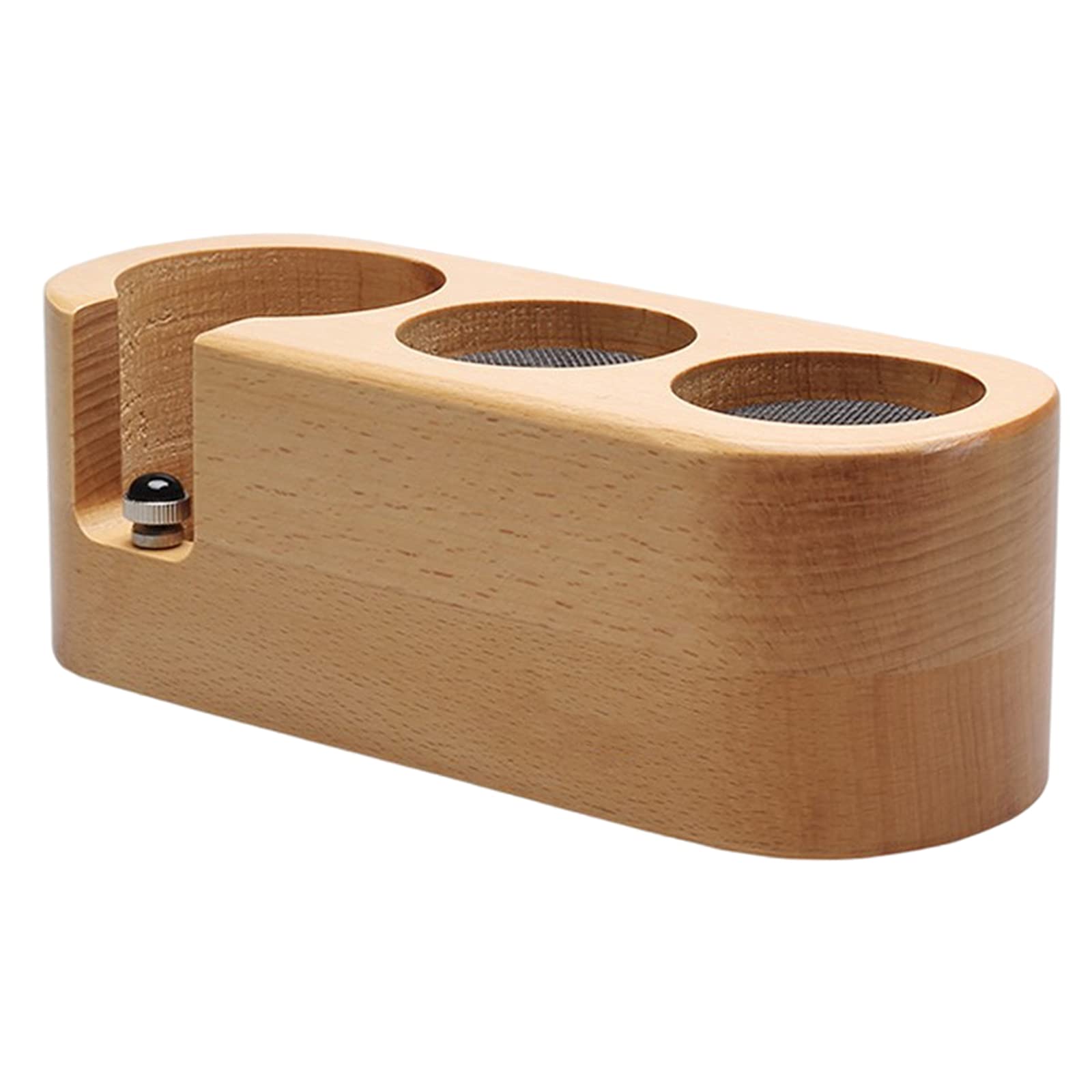 Premium 58mm Coffee Distributor & Tamper Stand - Solid Wood Base for Espresso Leveling Tool | Perfect for Baristas & Home Brewing Enthusiasts
