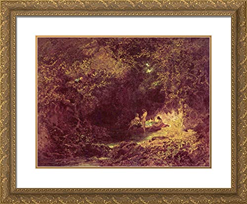 Gold Ornate Wood Frame with Double Matting