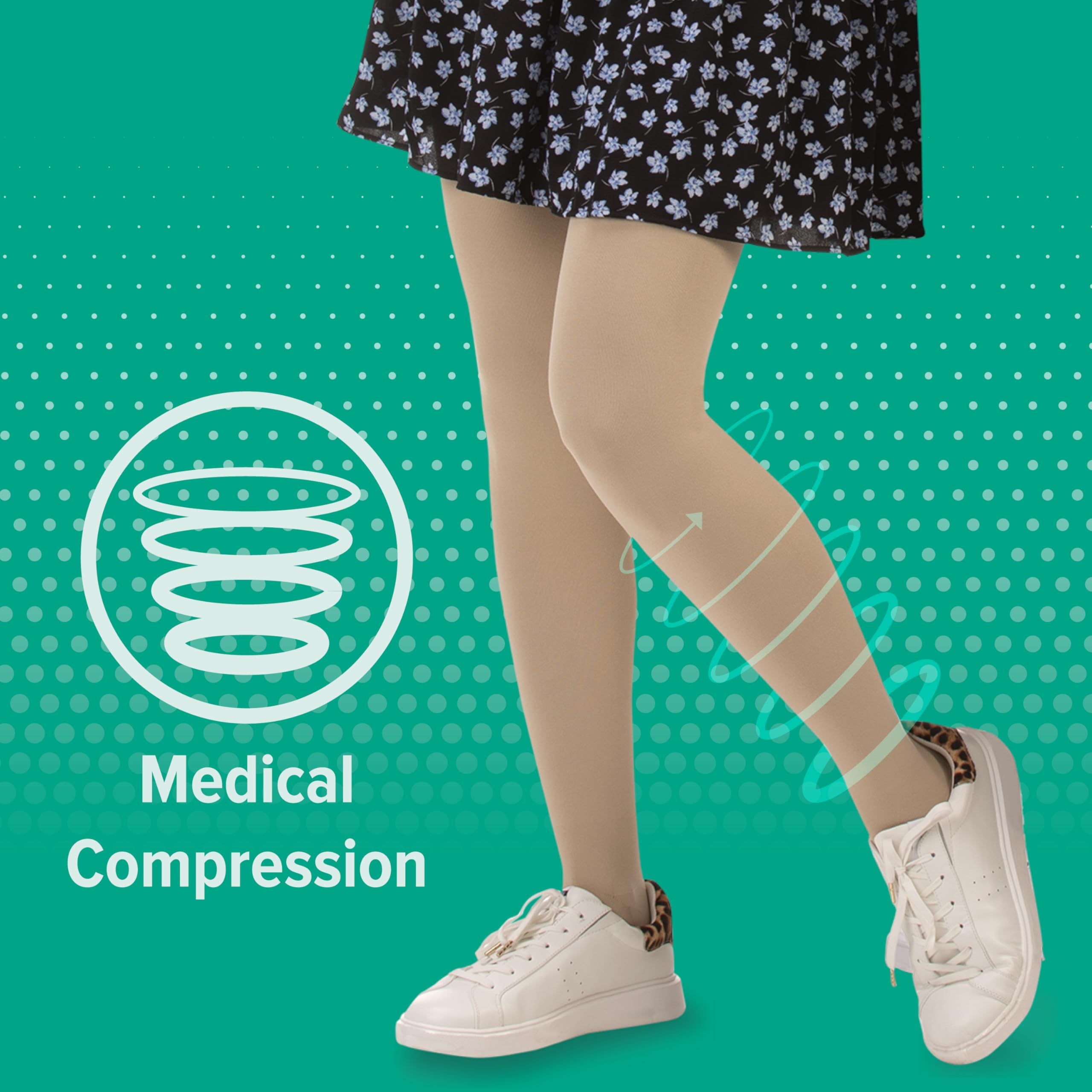 Juzo Soft 2002 Thigh-High 30-40mmHg Open Toe Compression Stockings for Women - Petite Size - Ideal for Lymphedema, Varicose Veins & Post-Surgery Recovery